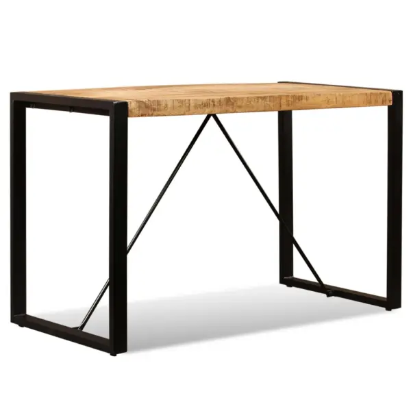 Industriaalstiilis mangopuidust söögilaud terasjalgadega, 120 x 60 cm – 3
