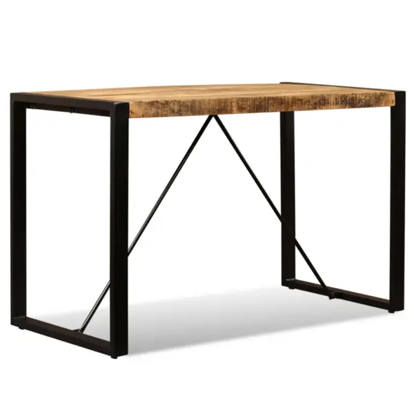 Industriaalstiilis mangopuidust söögilaud terasjalgadega, 120 x 60 cm – 6