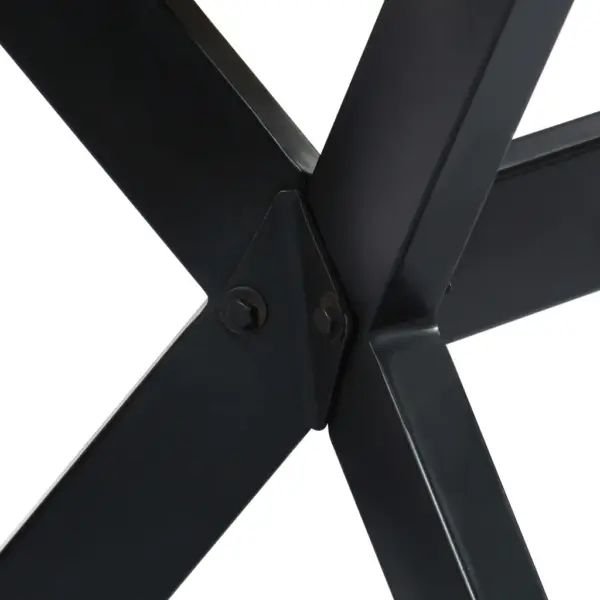 Mangopuidust lauaplaadiga söögilaud terasjalgadel, 140 x 70 x 75 cm – 4