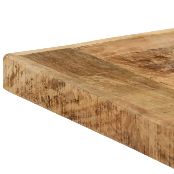 Mangopuidust lauaplaadiga söögilaud terasjalgadel, 140 x 70 x 75 cm – 5