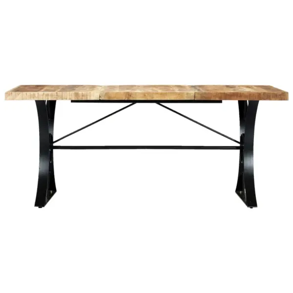 Industriaalstiilis mangopuidust söögilaud terasjalgadel, 180 x 90 x 76 cm – 2