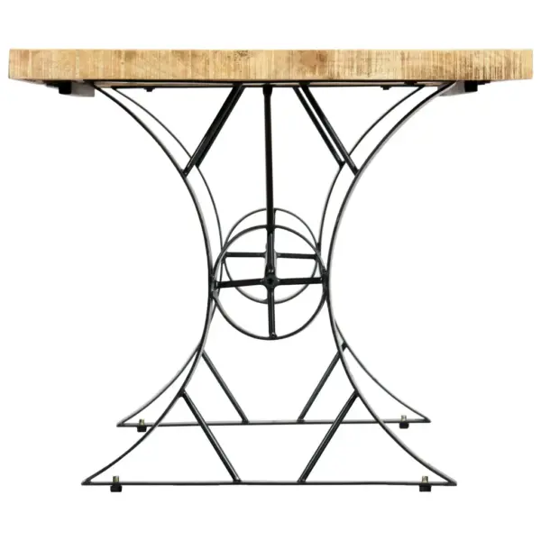 Industriaalstiilis mangopuidust söögilaud terasjalgadel, 180 x 90 x 76 cm – 3