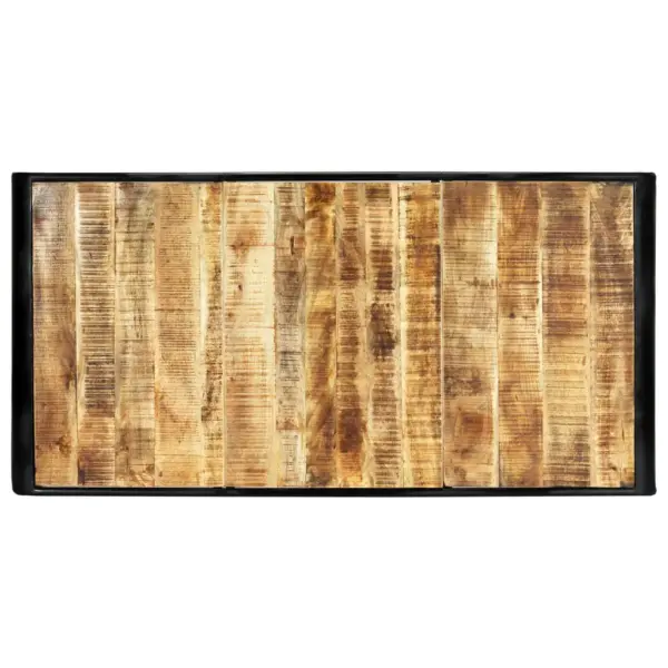 Mangopuidust tööstusliku stiiliga söögilaud, 180 x 90 x 76 cm – 4