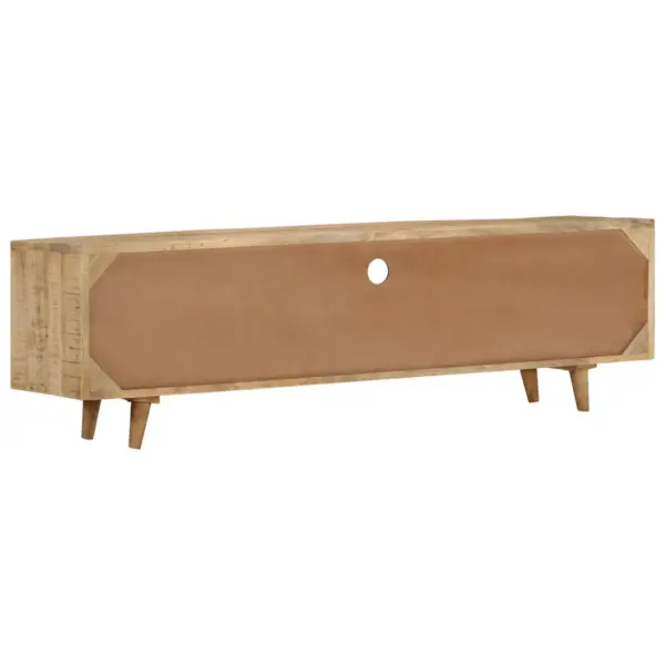 Mangopuidust telerialus 140 x 30 x 40 cm, 2 ukse ja sahtlitega – 5