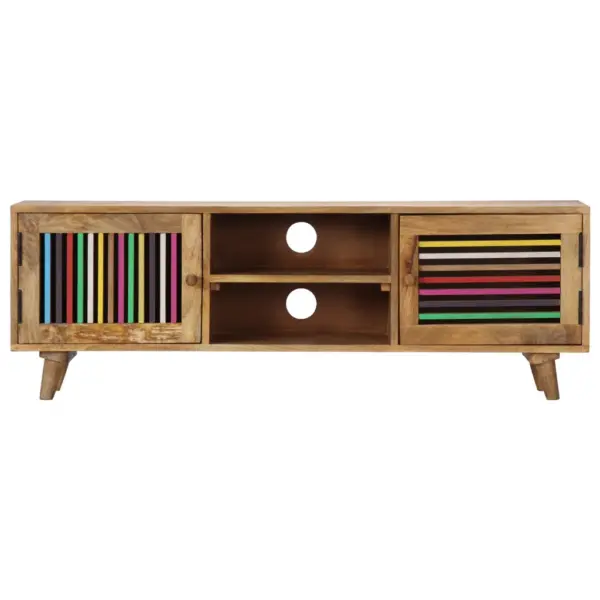 Mangopuidust telerialus kahe ukse ja 2 riiuliga, 120 x 30 x 40 cm – 2