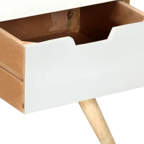 Mangopuidust telerialus, pruun ja mitmevärviline, 4 sahtli ja 2 avatud sektsiooniga, 110 x 35 x 48 cm – 5