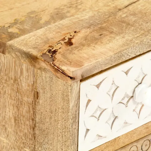 Mangopuidust telerikapp nikerdatud mustritega, 120 x 30 x 40 cm - 5