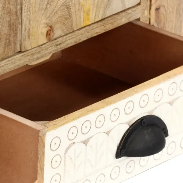 Mangopuidust telerikapp nikerdatud mustritega, 120 x 30 x 40 cm - 9