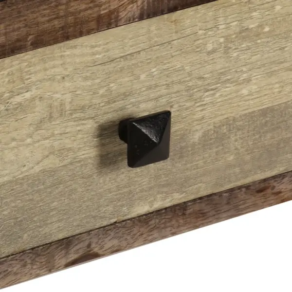 Maalähedane mangopuidust telerikapp 2 sahtli ja kapiga, 118 x 30 x 40 cm – 11