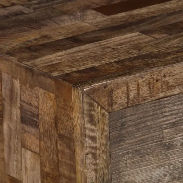 Maalähedane mangopuidust telerikapp 2 sahtli ja kapiga, 118 x 30 x 40 cm – 6
