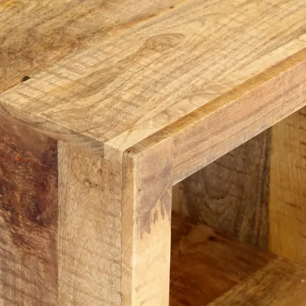 Mangopuidust telerikapp 2 sahtli ja avatud riiuliga, 120 x 30 x 40 cm – 7