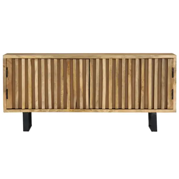 Mangopuidust telerikapp kahe uksega, metalljalgadel, 90 x 30 x 40 cm – 2