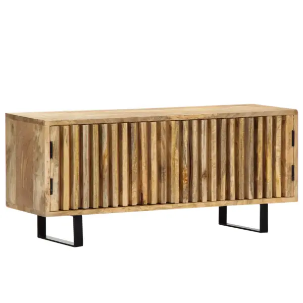 Mangopuidust telerikapp kahe uksega, metalljalgadel, 90 x 30 x 40 cm – 11