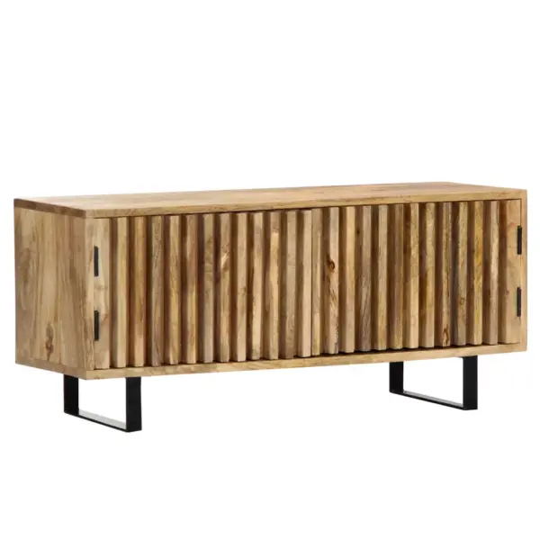 Mangopuidust telerikapp kahe uksega, metalljalgadel, 90 x 30 x 40 cm – 12