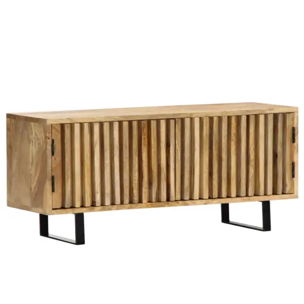 Mangopuidust telerikapp kahe uksega, metalljalgadel, 90 x 30 x 40 cm – 13