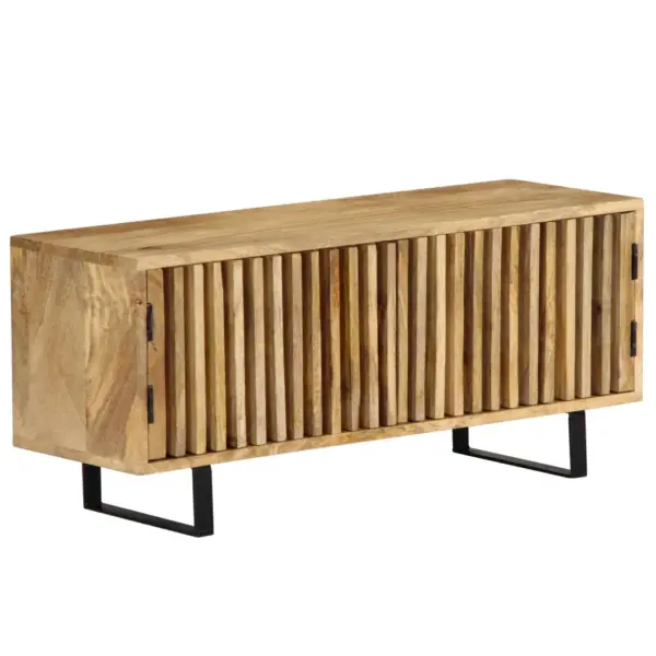 Mangopuidust telerikapp kahe uksega, metalljalgadel, 90 x 30 x 40 cm – 3
