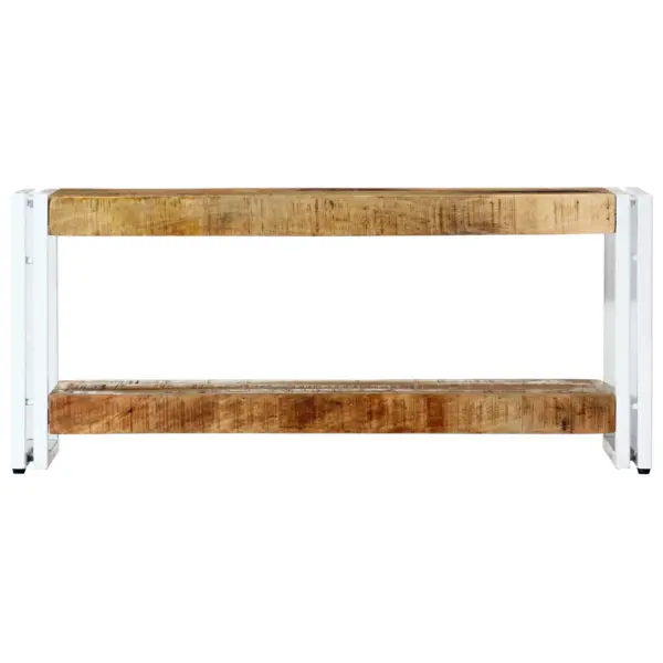 Telerikapp toekast mangopuidust ja metallraamiga, 90 x 30 x 40 cm – 2