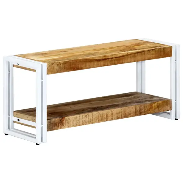 Telerikapp toekast mangopuidust ja metallraamiga, 90 x 30 x 40 cm – 11