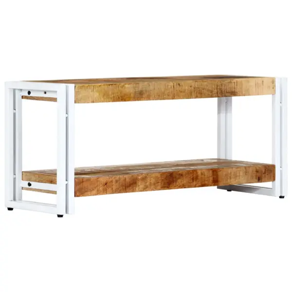Telerikapp toekast mangopuidust ja metallraamiga, 90 x 30 x 40 cm – 12