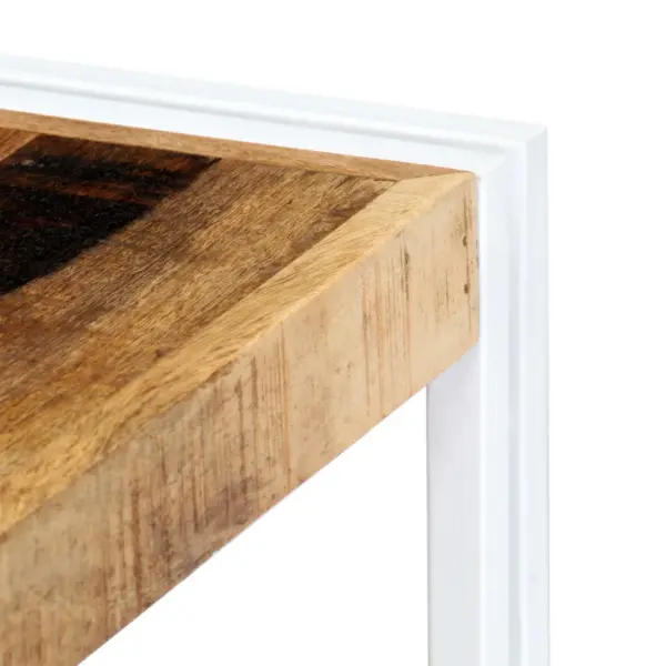 Telerikapp toekast mangopuidust ja metallraamiga, 90 x 30 x 40 cm – 5