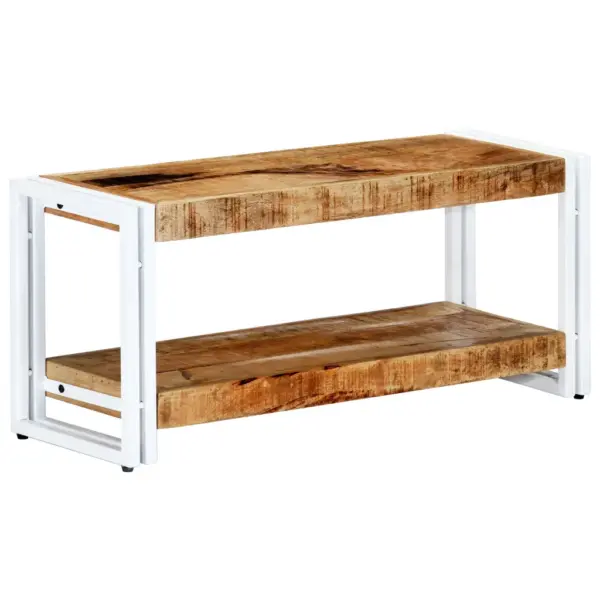 Telerikapp toekast mangopuidust ja metallraamiga, 90 x 30 x 40 cm – 8