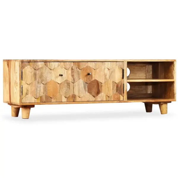Mangopuidust telerikapp rohke hoiuruumiga, pruun, 118 x 35 x 40 cm – 12