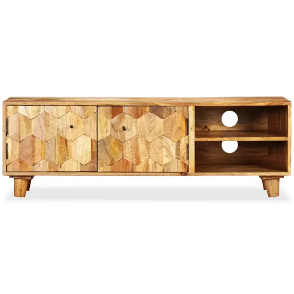 Mangopuidust telerikapp rohke hoiuruumiga, pruun, 118 x 35 x 40 cm – 3