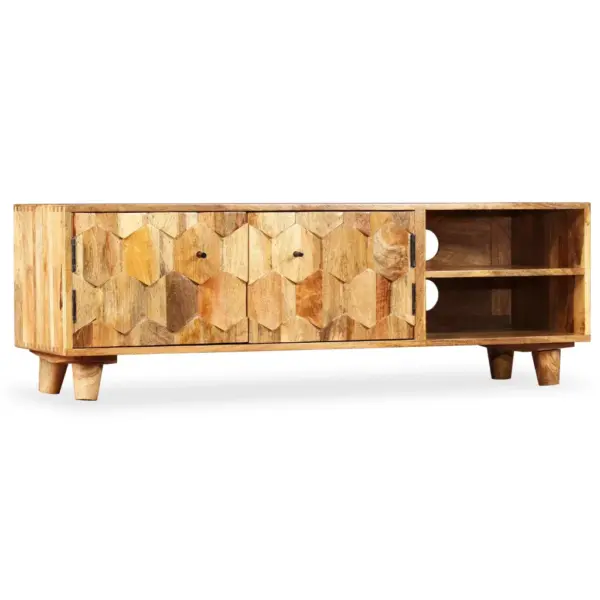 Mangopuidust telerikapp rohke hoiuruumiga, pruun, 118 x 35 x 40 cm – 9