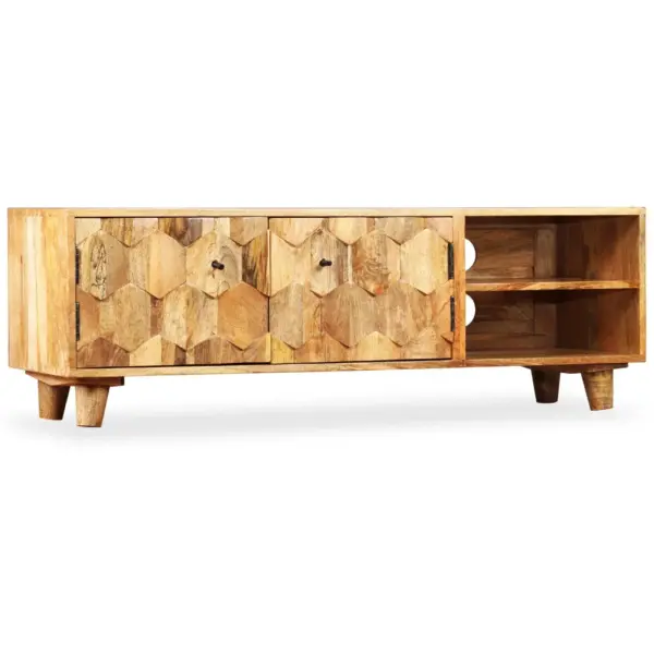 Mangopuidust telerikapp rohke hoiuruumiga, pruun, 118 x 35 x 40 cm – 10