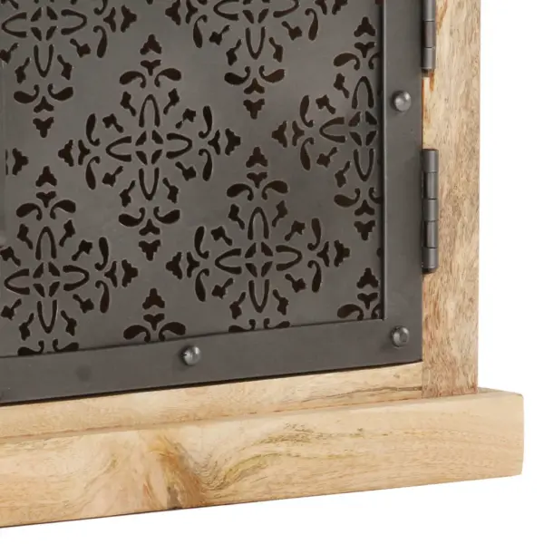 Mangopuidust telerikapp mustade terasustega, 120 x 30 x 40 cm – 7