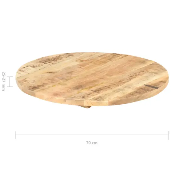 Ümmargune mangopuidust lauaplaat, 70 cm, 25–27 mm – 3