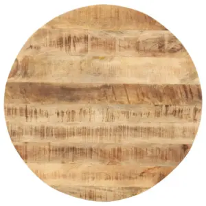 Ümmargune mangopuidust lauaplaat, pruun, 70 cm, paksus 15–16 mm