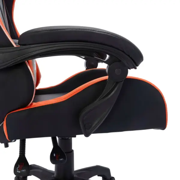 Mänguritool RGB LED-tuledega, oranž-must kunstnahk, reguleeritava kõrgusega – 8