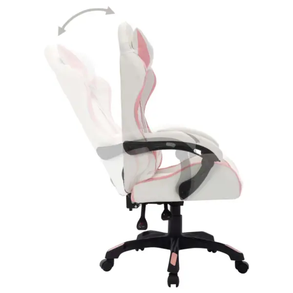 Mänguritool RGB LED-tuledega, roosa-must kunstnahk - 5