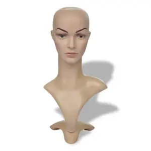 Naismannekeeni pea parukatele ja ehete esitlemiseks, beež, 51 cm
