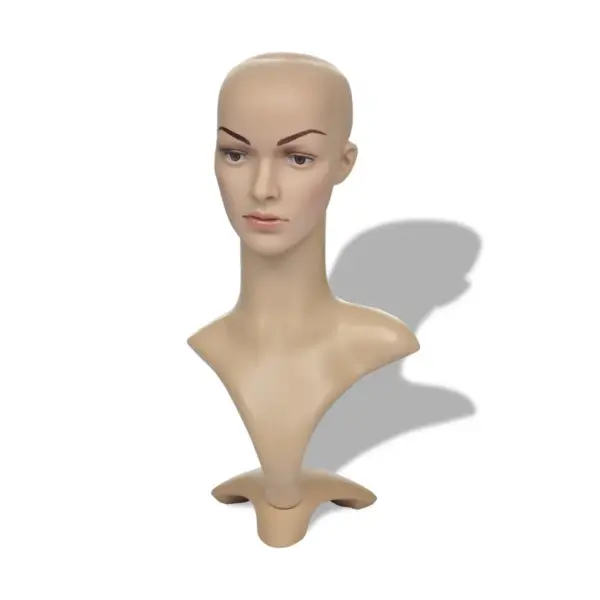 Naismannekeeni pea parukatele ja ehete esitlemiseks, beež, 51 cm – 2