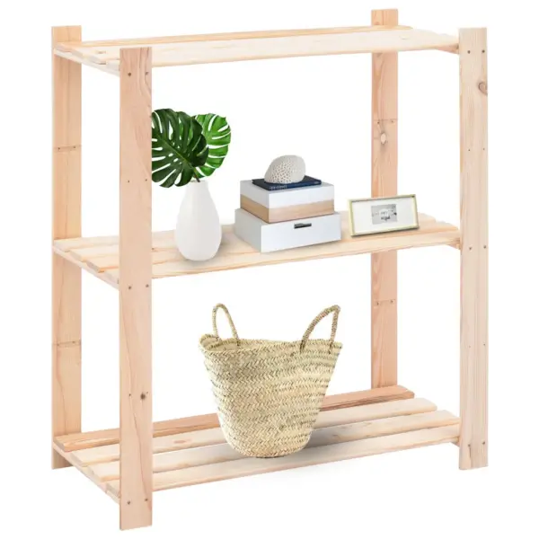 3-korruseline männipuidust hoiuriiul 80 x 38 x 90 cm, 150 kg – 2
