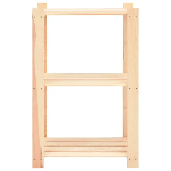 3-korruselised männipuidust hoiuriiulid, 3 tk, 60 x 38 x 90 cm, 150 kg – 4