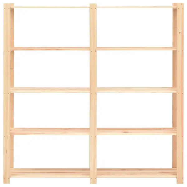 5-korruselised männipuidust hoiuriiulid, 2 tk, 170 x 38 x 170 cm, 500 kg – 4