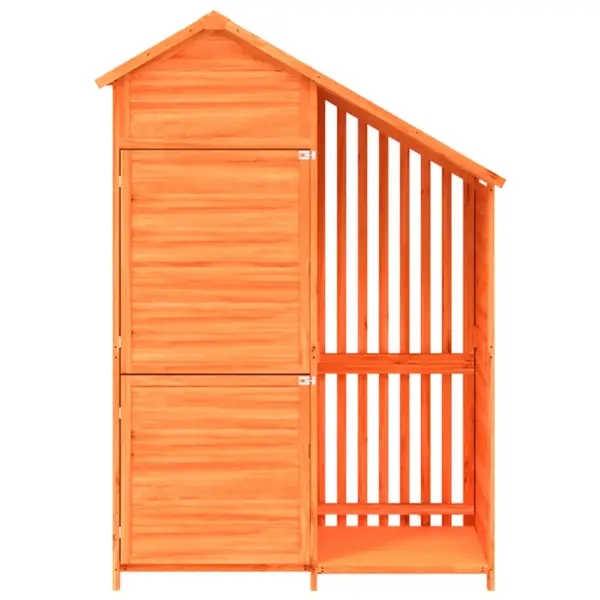Aiatööriistade kuur pruunist männipuidust ja vineerist, 120 x 53,5 x 170 cm – 4