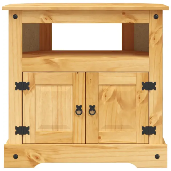 Männipuidust konsoollaud ja TV-kapp, Corona Mehhiko stiilis, pruun, 80 x 43 x 78 cm – 4