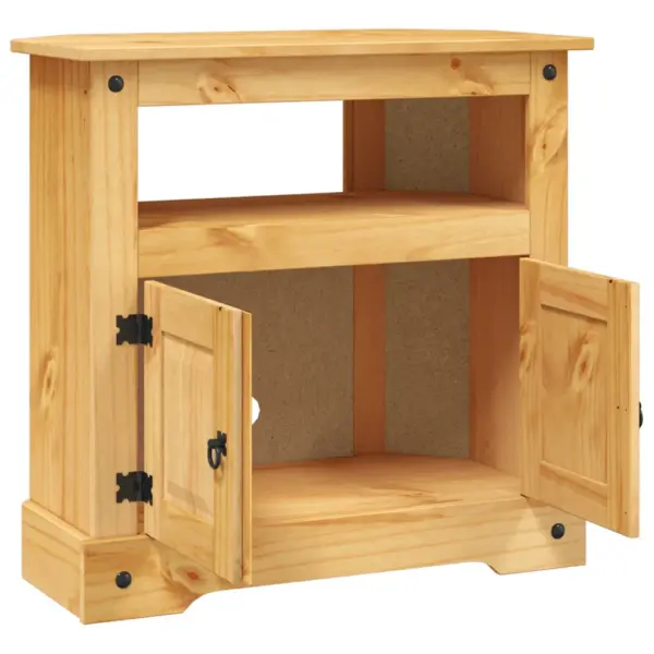 Männipuidust konsoollaud ja TV-kapp, Corona Mehhiko stiilis, pruun, 80 x 43 x 78 cm – 5