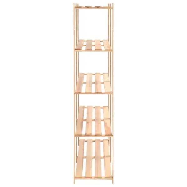 Täispuidust 5-korruselised hoiuriiulid, 5 tk, männipuit, 170 x 38 x 170 cm, 500 kg – 5