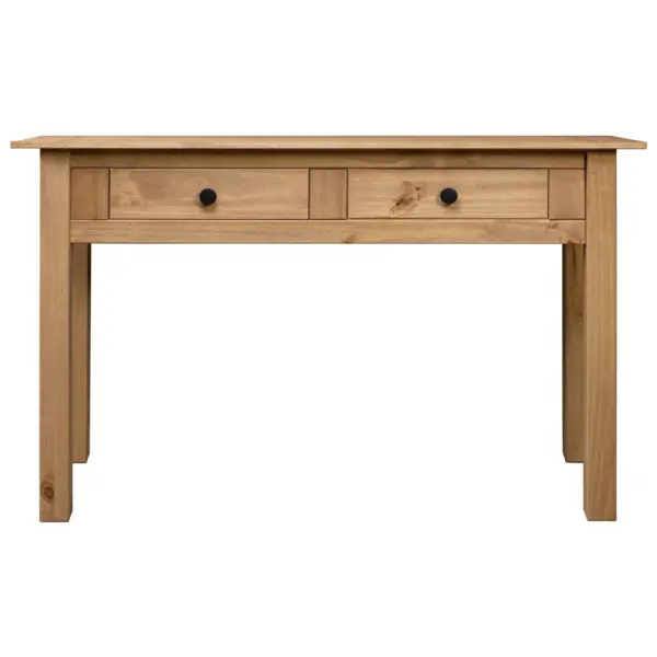 Männipuidust konsoollaud kahe sahtliga, naturaalne, 110 x 40 x 72 cm, Panama sari – 2