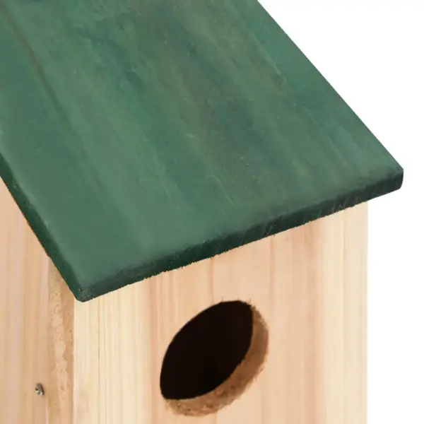 Linnupesakastid rohelise katusega, 8 tk, männipuit, 12 x 12 x 22 cm – 7