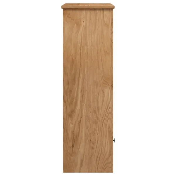 Männipuidust raamatukapp 3 riiuli ja sahtliga, 80 x 35 x 110 cm, naturaalne, Panama sari – 6
