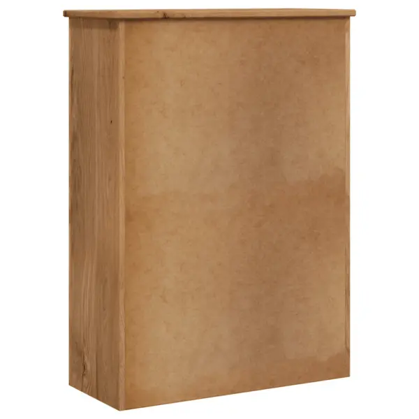 Männipuidust raamatukapp 3 riiuli ja sahtliga, 80 x 35 x 110 cm, naturaalne, Panama sari – 7