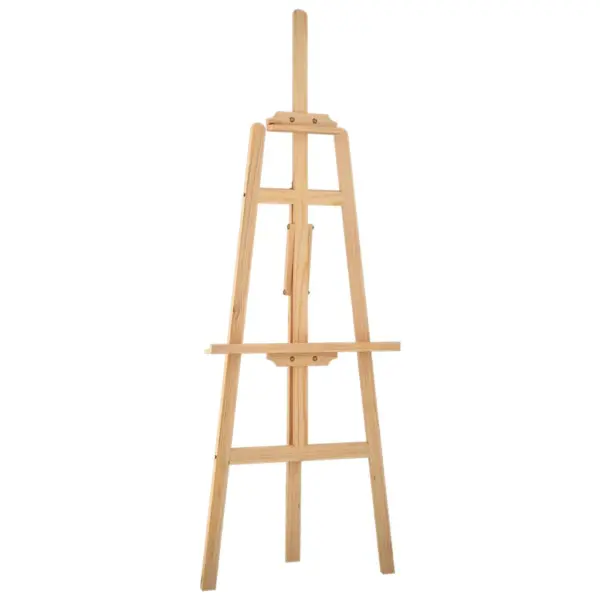 Reguleeritav männipuidust molbert, töötlemata, 53,5 x 95 x 127 cm – 6