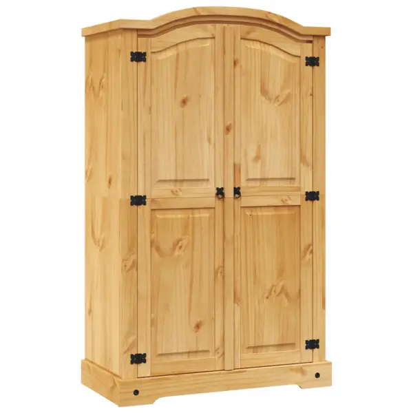 Männipuidust riidekapp Corona stiilis, 2 uksega, pruun, 101 x 52 x 170 cm – 2