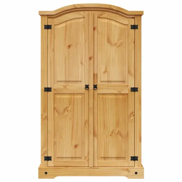 Männipuidust riidekapp Corona stiilis, 2 uksega, pruun, 101 x 52 x 170 cm – 4